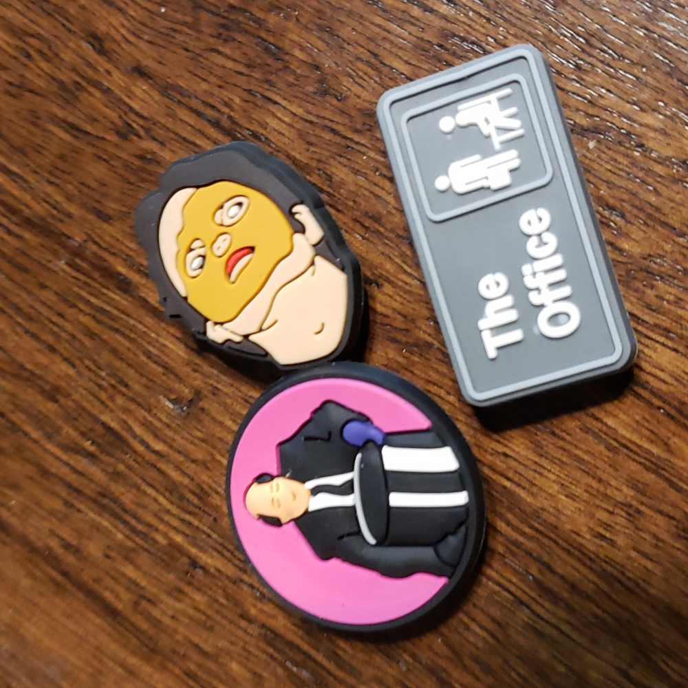 The office US croc charm set of three